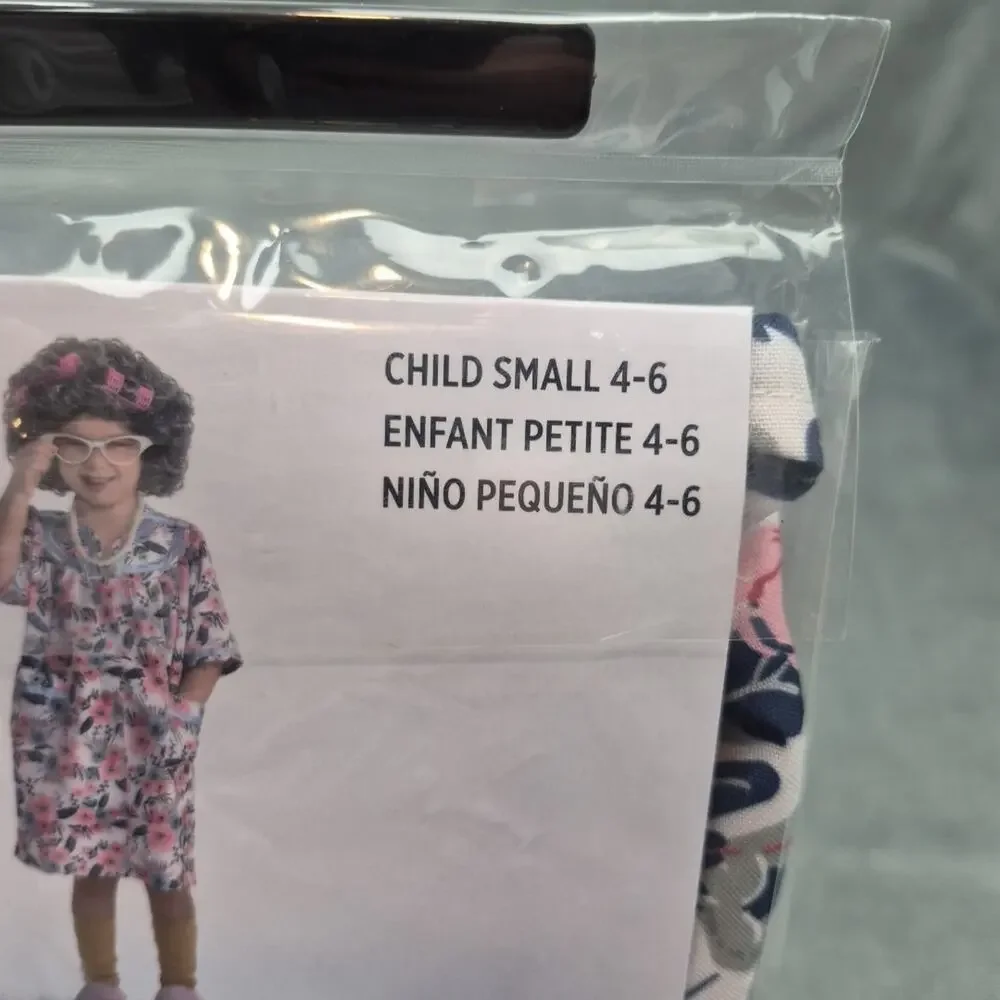 Little Old Lady Kids Fancy Dress Up Halloween Child Cosplay Costume Small 4-6 - Picture 6 of 7